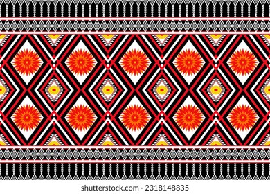 
Abstract ethnic geometric flower pattern design pattern for background,fabric,wrapping,clothing,carpet,wallpaper,clothing,wrapping,batik,fabric