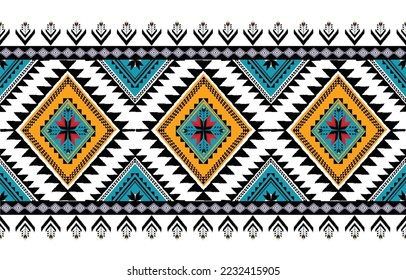 Abstract ethnic geometric ikat pattern. oriental African American Mexican Aztec motif textile and bohemian pattern vector elements. designed for background, wallpaper, print .vector ikat pattern. 