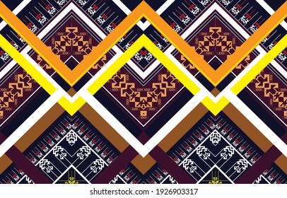 Abstract ethnic geometric pattern background design wallpaper, Indian border. traditional print vector illustration.