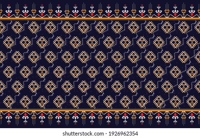 Abstrakte ethnisch geometrische Muster Hintergrund-Design-Tapete, indische Grenze. traditionelle Vektorgrafik.