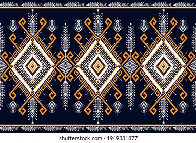 Abstract ethnic geometric pattern background design wallpaper, Indian border. traditional print vector illustration.