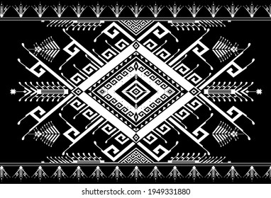 Abstract ethnic geometric pattern background design wallpaper, Indian border. traditional print vector illustration.