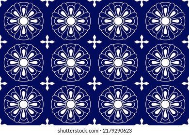 Abstract Ethnic Geometric Pattern Background Design Wallpaper Porcelain Chinese Traditional Print Vector Illustration