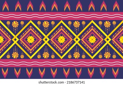 Abstract ethnic geometric pattern background design wallpaper, Indian border. background,carpet,wallpaper,clothing,wrapping,batic,fabric, traditional print vector illustration.