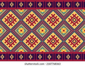 Abstract ethnic geometric pattern background design wallpaper, Indian border. background,carpet,wallpaper,clothing,wrapping,batic,fabric, traditional print vector illustration.