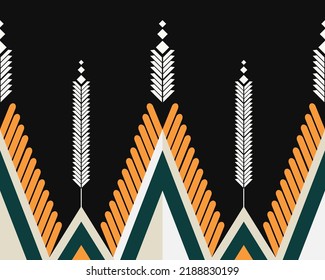 Abstract ethnic geometric pattern background design wallpaper, Indian border. background,carpet,wallpaper,clothing,wrapping,batic,fabric, traditional print vector illustration.