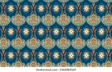 Abstract ethnic geometric pattern background design wallpaper. Seamless pattern in tribal, folk embroidery, design esign for carpet, wallpaper, clothing, wrapping, fabric, cover. traditional print