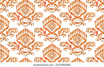 Abstract ethnic geometric pattern Border indian floral Aztec embroidery border seamless patterns.design for background or wallpaper.