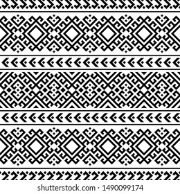 Abstract Ethnic Geometric Pattern Design Black Stock Vector (Royalty ...