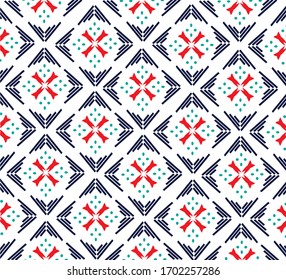 Abstract ethnic geometric pattern design for background or wallpaper.