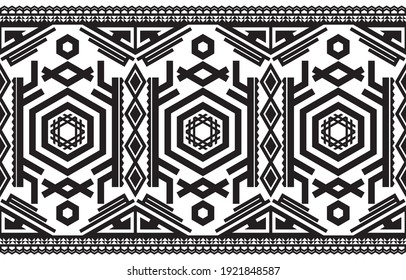 Abstract ethnic geometric pattern design for background or wallpaper. 