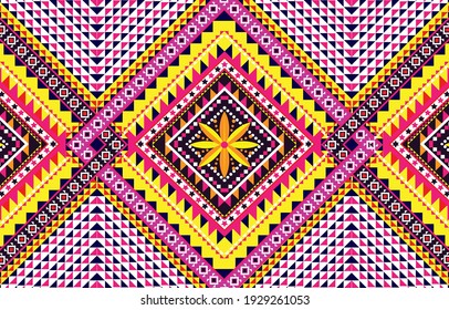 Abstract ethnic geometric pattern design for background or wallpaper,border, print,tradition,indian