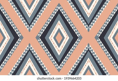 Abstract ethnic geometric pattern design background for wallpaper or other fabric pattern.