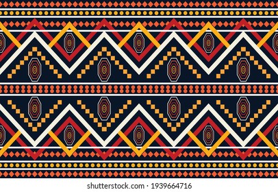 Abstrakter ethnischer geometrischer Muster-Design-Hintergrund für Tapeten oder andere Stoffmuster.