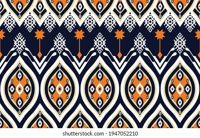 Abstract ethnic geometric pattern design for background or wallpaper, Abstract ethnic geometric pattern,print,border,tradition,ethnic oriental floral seamless pattern,illustration
