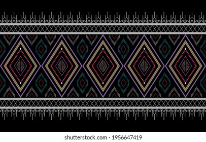 Abstraktes, ethnisch geometrisches Muster für Hintergrund.Vektorgrafik und Illustration.