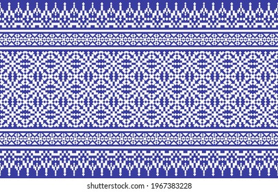 Abstract ethnic geometric pattern design for fabric, curtain, background, carpet, wallpaper, clothing, wrapping, Batik, Vector illustration. Seamless pattern repeating design with geometric shapes.