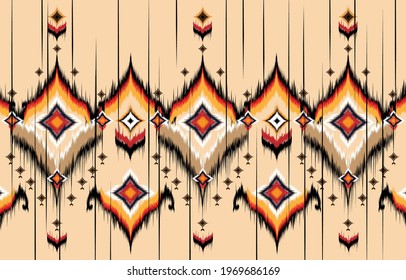 Abstract ethnic geometric pattern design for background or wallpaper,clothing,wrapping,batik,fabric,vector,illustration,Geometric ethnic oriental floral seamless pattern traditional,ikat pattern