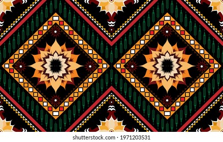 Abstract ethnic geometric pattern design for background or wallpaper,Gemetric ethnic oriental ikat pattern traditional