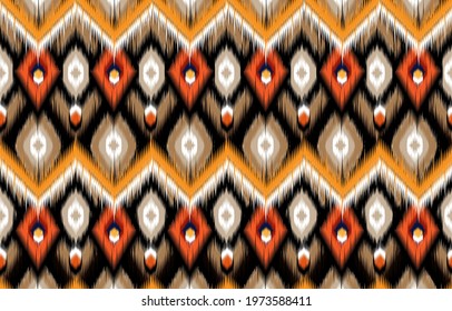 Abstract ethnic geometric pattern design for background or wallpaper,clothing,wrapping,batik,fabric,vector,illustration,Geometric ethnic oriental floral seamless pattern traditional,ikat pattern