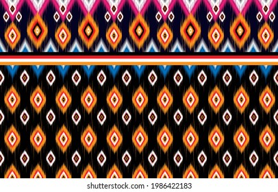 Resumen de diseño de patrones geométricos étnicos para fondo o papel de pared, ropa, envoltura, batik, tela, vector, ilustración, geométrico étnico oriental floral sin costura tradicional,ikat patrón
