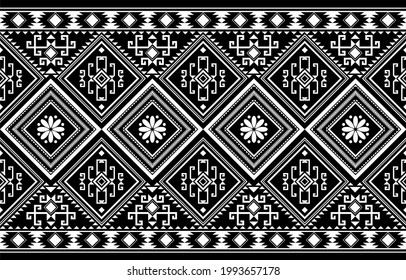 Abstract ethnic geometric pattern design. for background, carpet, wallpaper, clothing, wrapping, Batik, fabric, fashion, Vector illustration embroidery style. 