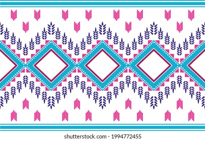 Abstract ethnic geometric pattern design for background or wallpaper. Embroidery style. Vector illustration EPS10.