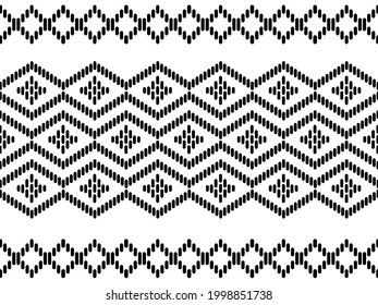 Abstract ethnic geometric pattern design for background or wallpaper.