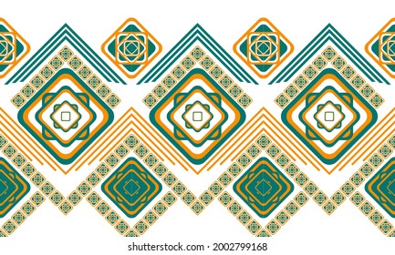Abstract ethnic geometric pattern design for seamless background.