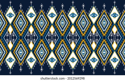 Abstract ethnic geometric pattern design for seamless background.