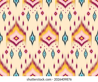 Abstract ethnic geometric pattern design for background, wallpaper, clothing, wrapping, batik, fabric and sarong. Vector illustration style.