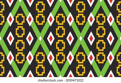 Abstract ethnic geometric pattern design background for wallpaper or other fabric pattern.