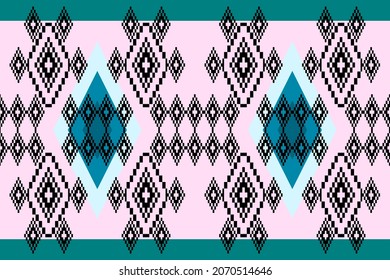 abstract ethnic geometric pattern design for fabric