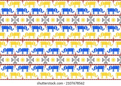 diseño de patrones geométricos étnicos abstractos para fondo o fondo blanco azul dorado