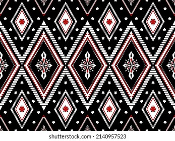 Abstract ethnic geometric pattern design for background and wallpaper. Seamless striped pattern in Aztec style. Folk embroidery.