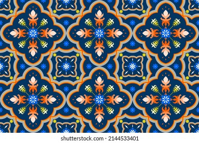 Abstract ethnic geometric pattern design for background and wallpaper. Seamless striped pattern in Aztec style. Folk embroidery.