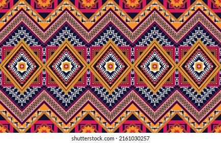 Abstraktes, ethnisch geometrisches Muster für Tapeten, Hintergrund, Teppich, Kleidung, Umhüllung, Stoff, Deckung, Textilien