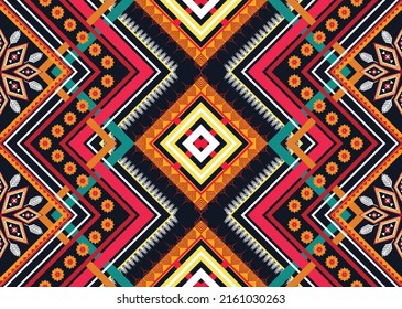Resumen de diseño de patrones geométricos étnicos para papel de pared, fondo, alfombra, ropa, envoltura, tela, cubierta, textil