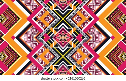 Abstract ethnic geometric pattern design for wallpaper, background, carpet, clothing, wrapping, fabric, cover, textile