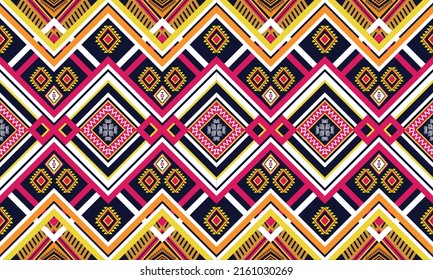 Resumen de diseño de patrones geométricos étnicos para papel de pared, fondo, alfombra, ropa, envoltura, tela, cubierta, textil