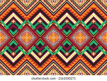 Abstract ethnic geometric pattern design for wallpaper, background, carpet, clothing, wrapping, fabric, cover, textile