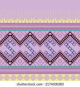 Abstract ethnic geometric pattern design for background or wallpaper,Ikat geometric folklore ornament. Tribal ethnic vector texture. Seamless striped pattern in Aztec style. Figure tribal embroidery.