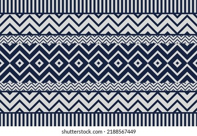 Resumen de diseño de patrones geométricos étnicos para fondo, alfombra, papel pintado, tela o embalaje. Estilo de bordado de ilustración vectorial.