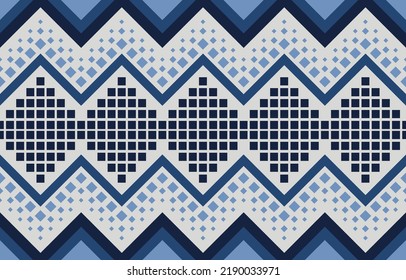 Abstract ethnic geometric pattern design for background, carpet, wallpaper, fabric or packing. Vector illustration embroidery style.