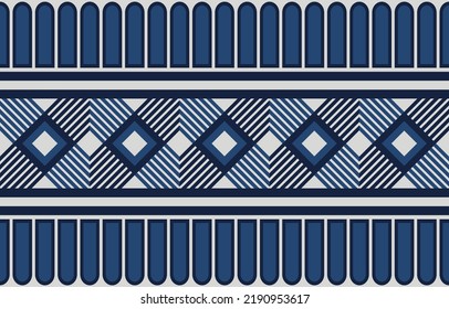 Abstract ethnic geometric pattern design for background, carpet, wallpaper, fabric or packing. Vector illustration embroidery style.