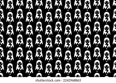 Abstract ethnic geometric pattern design for background or wallpaper. Ikat geometric folklore ornament. Tribal ethnic vector texture. Seamless striped pattern in Aztec style. Figure tribal embroidery
