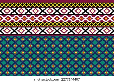 Abstract ethnic geometric pattern design for background or wallpaper.