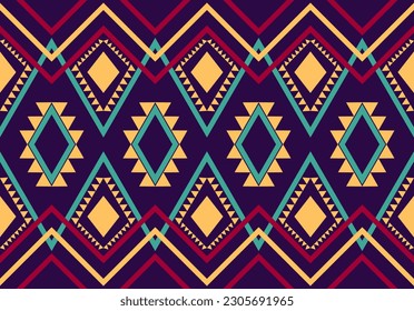 Abstract ethnic geometric pattern design for background or wallpaper and ethnic