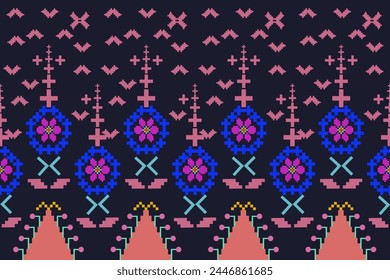 Abstract ethnic geometric pattern design for background or wallpaper.
Figure tribal embroidery. Indian, Scandinavian, Gypsy, Mexican, folk pattern.