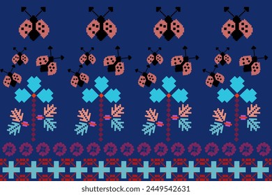 Abstract ethnic geometric pattern design for background or wallpaper.
Figure tribal embroidery. Indian, Scandinavian, Gypsy, Mexican, folk pattern.